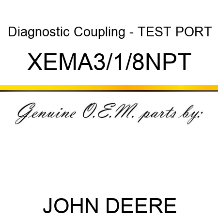 Diagnostic Coupling - TEST PORT XEMA3/1/8NPT