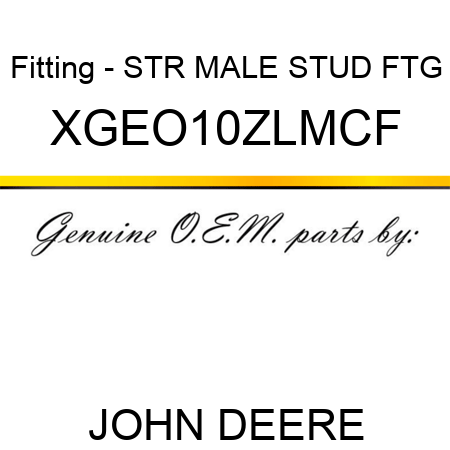 Fitting - STR MALE STUD FTG XGEO10ZLMCF