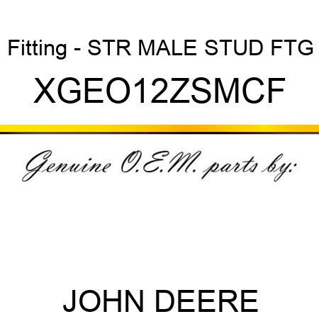 Fitting - STR MALE STUD FTG XGEO12ZSMCF