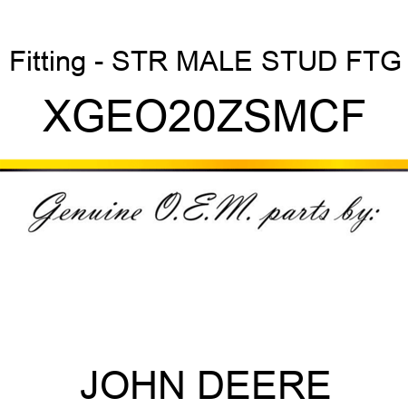 Fitting - STR MALE STUD FTG XGEO20ZSMCF