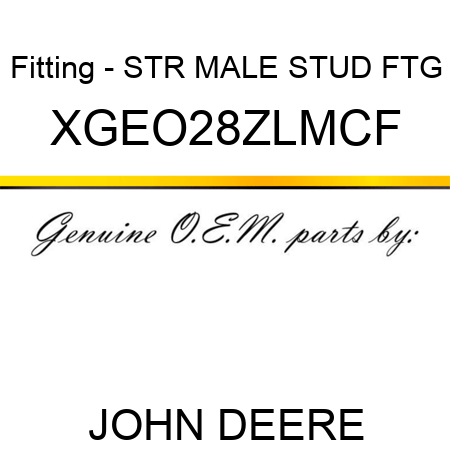 Fitting - STR MALE STUD FTG XGEO28ZLMCF