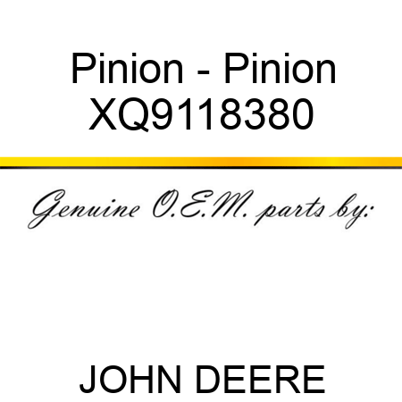 Pinion - Pinion XQ9118380