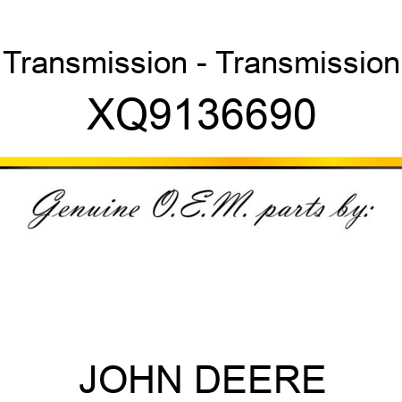 Transmission - Transmission XQ9136690