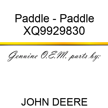 Paddle - Paddle XQ9929830