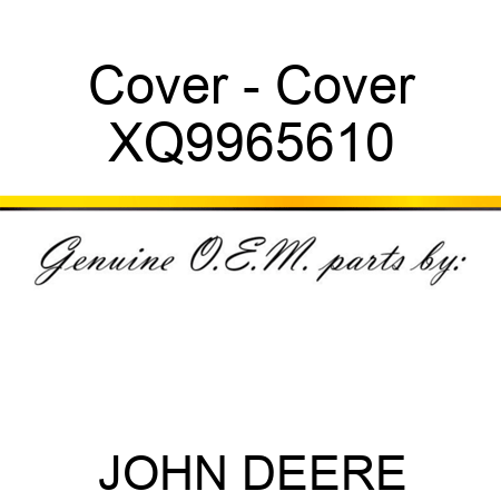 Cover - Cover XQ9965610