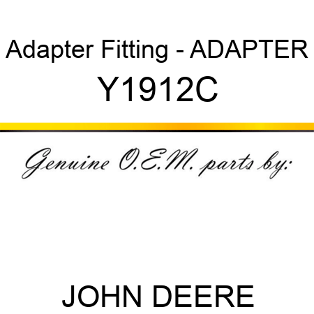 Adapter Fitting - ADAPTER Y1912C