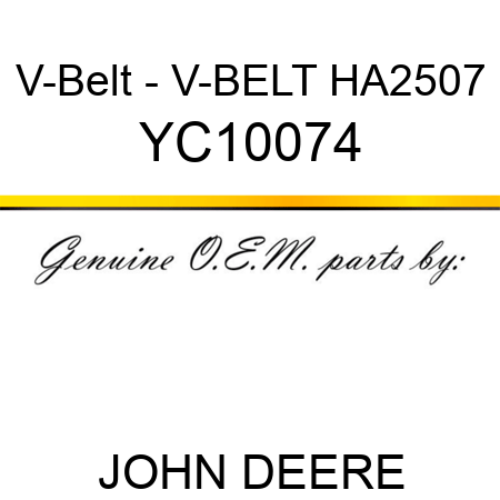 V-Belt - V-BELT HA2507 YC10074