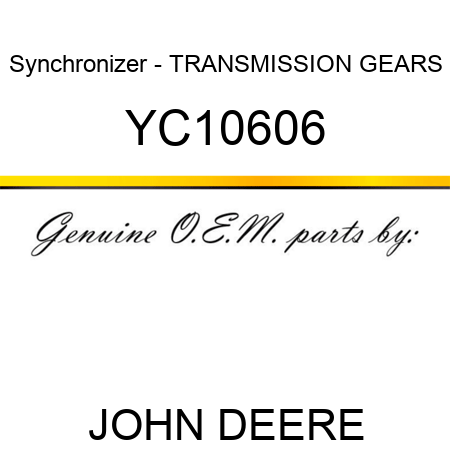 Synchronizer - TRANSMISSION GEARS YC10606