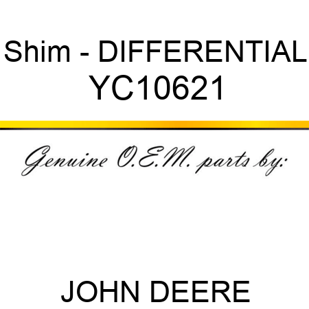 Shim - DIFFERENTIAL YC10621