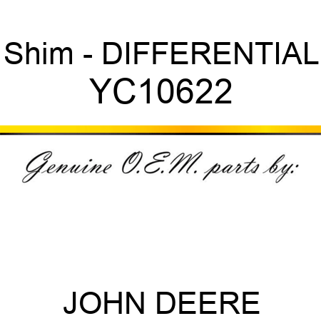 Shim - DIFFERENTIAL YC10622