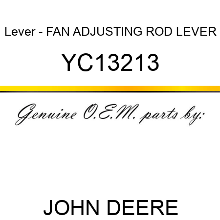 Lever - FAN ADJUSTING ROD LEVER YC13213