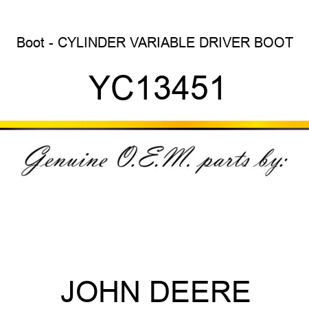 Boot - CYLINDER VARIABLE DRIVER BOOT YC13451