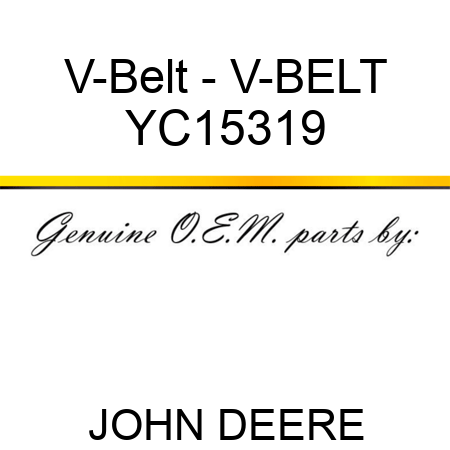 V-Belt - V-BELT YC15319