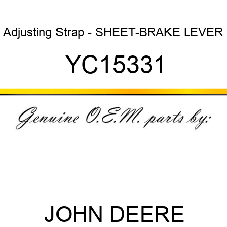 Adjusting Strap - SHEET-BRAKE LEVER YC15331