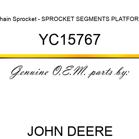 Chain Sprocket - SPROCKET SEGMENTS PLATFORM YC15767