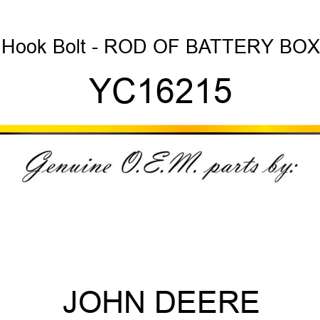 Hook Bolt - ROD OF BATTERY BOX YC16215