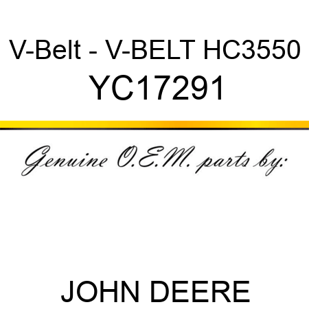 V-Belt - V-BELT HC3550 YC17291