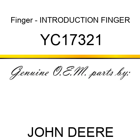 Finger - INTRODUCTION FINGER YC17321
