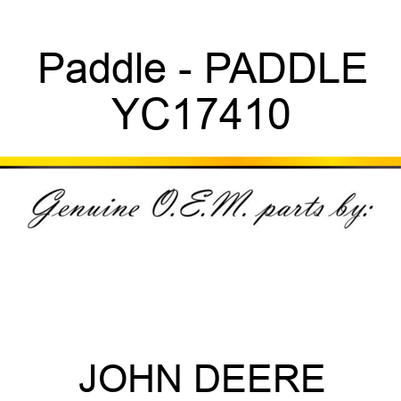 Paddle - PADDLE YC17410