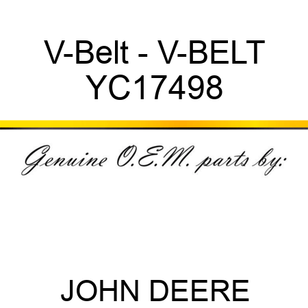 V-Belt - V-BELT YC17498