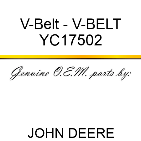 V-Belt - V-BELT YC17502