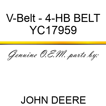 V-Belt - 4-HB BELT YC17959