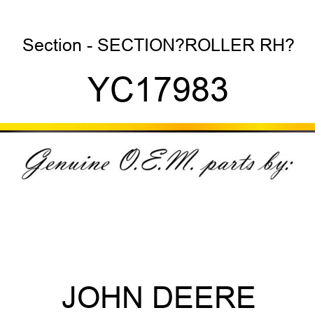 Section - SECTION?ROLLER RH? YC17983