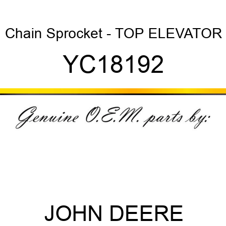 Chain Sprocket - TOP ELEVATOR YC18192