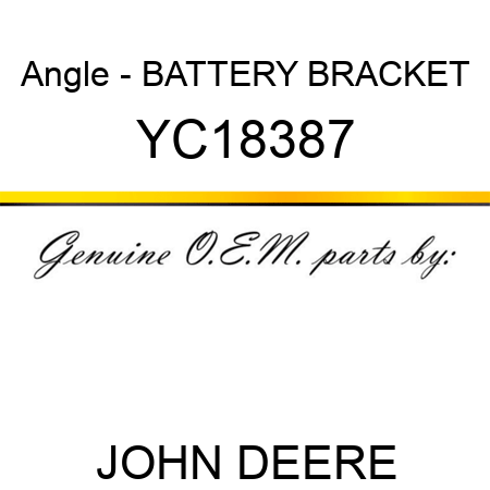 Angle - BATTERY BRACKET YC18387