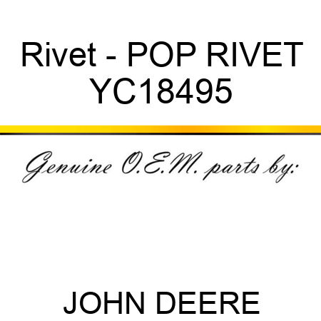 Rivet - POP RIVET YC18495