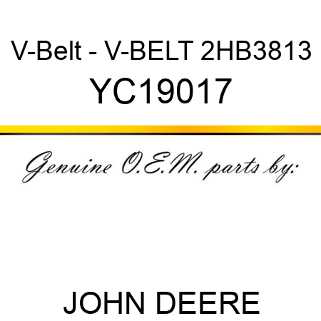 V-Belt - V-BELT 2HB3813 YC19017