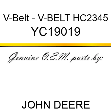 V-Belt - V-BELT HC2345 YC19019