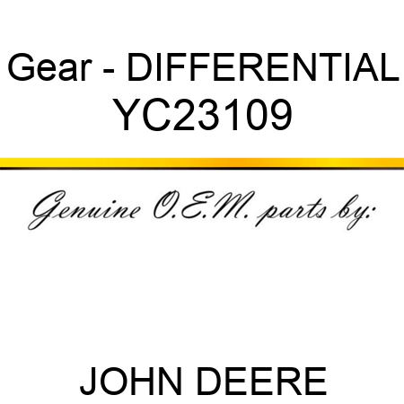 Gear - DIFFERENTIAL YC23109