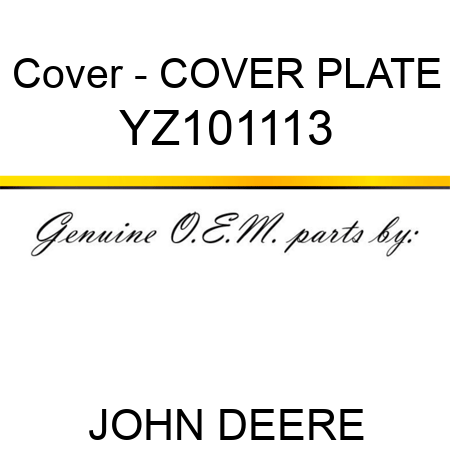 Cover - COVER, PLATE YZ101113