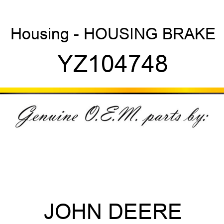 Housing - HOUSING, BRAKE YZ104748