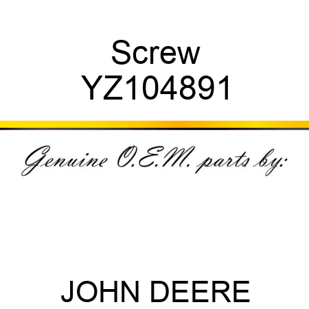 Screw YZ104891