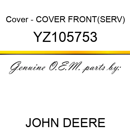 Cover - COVER, FRONT(SERV) YZ105753