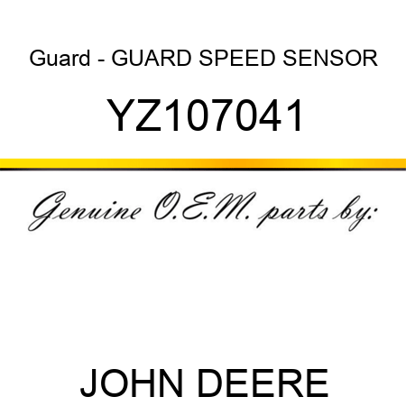 Guard - GUARD, SPEED SENSOR YZ107041