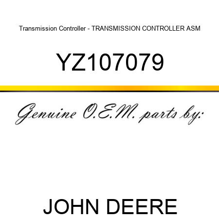 Transmission Controller - TRANSMISSION CONTROLLER, ASM YZ107079