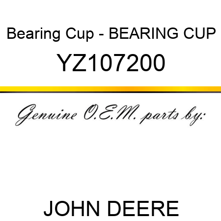 Bearing Cup - BEARING CUP YZ107200