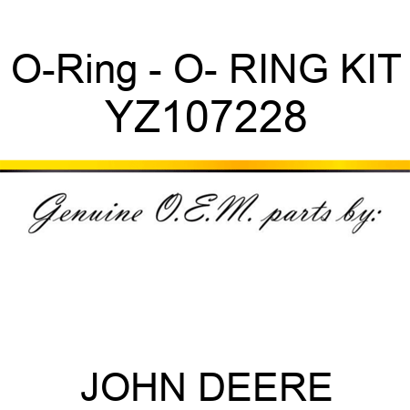 O-Ring - O- RING KIT YZ107228