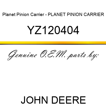 Planet Pinion Carrier - PLANET PINION CARRIER YZ120404