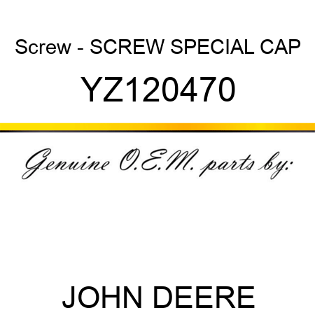 Screw - SCREW, SPECIAL CAP YZ120470