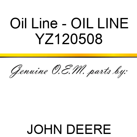 Oil Line - OIL LINE YZ120508
