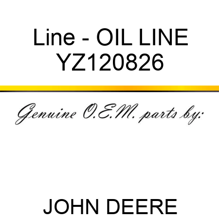 Line - OIL LINE YZ120826