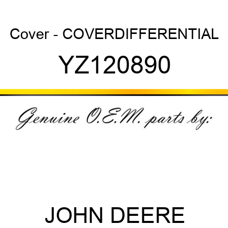 Cover - COVER,DIFFERENTIAL YZ120890