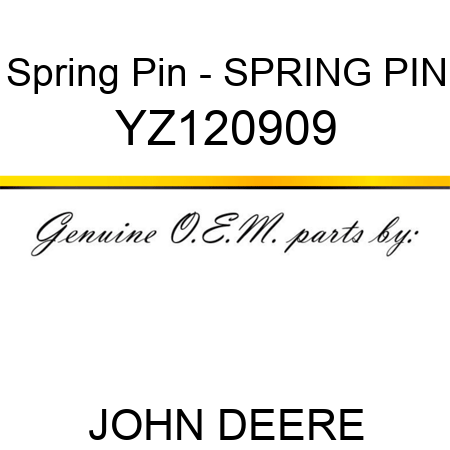 Spring Pin - SPRING PIN YZ120909