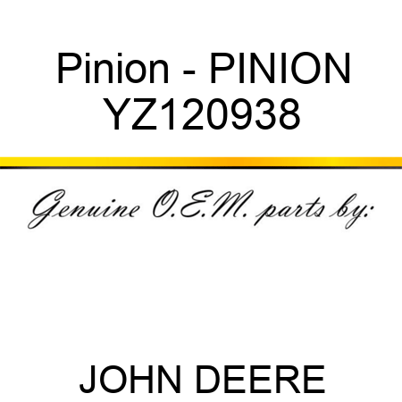 Pinion - PINION YZ120938