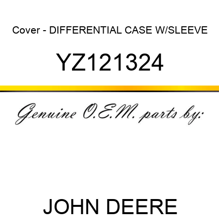 Cover - DIFFERENTIAL CASE W/SLEEVE YZ121324