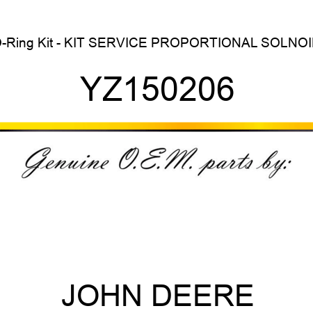 O-Ring Kit - KIT, SERVICE PROPORTIONAL SOLNOID YZ150206